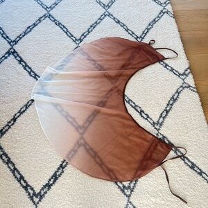 Brown Ombre Sheer ballet rehearsal Skirt